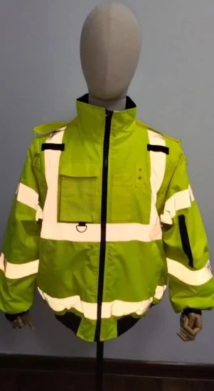 Jaqueta impermeável inverno casaco de resistência ao frio azul marinho Hi Vis Work Parka