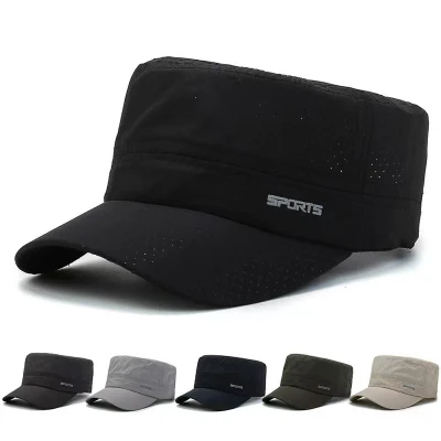 Sun Shade Sports Style Short Brim Flat Top Cap